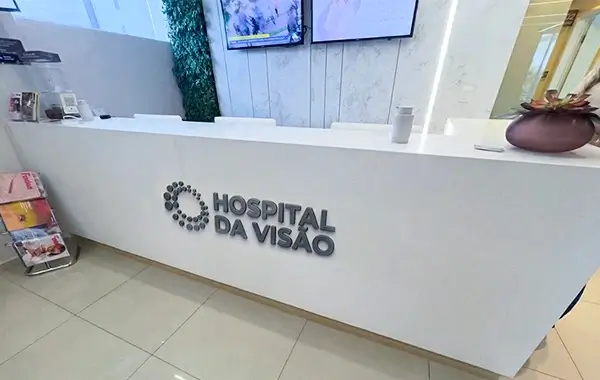 Recepção da unidade Hospital da Visão Prosangue